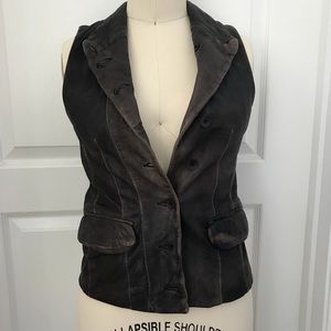 GENUINE LEATHER ALL SAINTS VEST